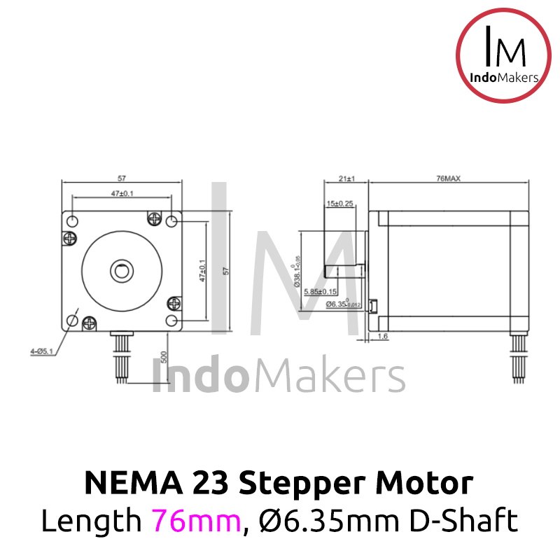 NEMA 23 Stepper Motor – MakerTechStore